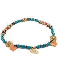 Ebru Jewelry - Evil Eye & Butterfly Sunset Glow Beaded Anklet - Lyst