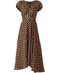 SACHA DRAKE - Neutrals Dottie Wrap Midi Dress - Lyst