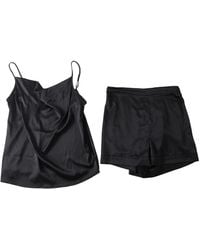 Soft Strokes Silk - Pure Mulberry Silk Cowl Neck Camisole And High Waist Shorts Set - Lyst