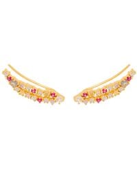 Lavani Jewels - Rose Sauvage Flower Climber - Lyst