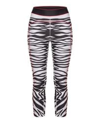 Jessie Zhao New York - Zebra Stripe High-Waisted Cropped Leggings - Lyst