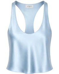 Lily Rou - Sky Racer-Back Silk Tank Top - Lyst