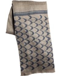 Babs Boutique NYC - Neutrals Cashmere Hand Block Printed Scarves - Lyst
