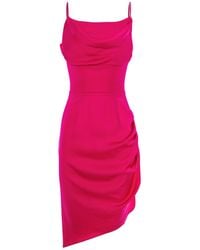 AVENUE No.29 - Midi Slip Dress With Side Gathering - Lyst