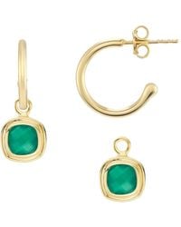 Auree - California Cushion Onyx & Interchangeable Hoop Earrings - Lyst