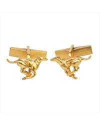 Simon Kemp Jewellers - Running Greyhound Cufflinks Eighteen Carat On Recycled Solid Sterling - Lyst