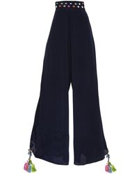 Style Junkiie - Navy Mirror Embroidered Jumpsuit - Lyst