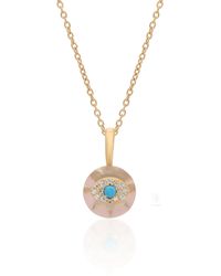 The Jewelz - Ocean Bloom' & Rose Quartz Necklace - Lyst