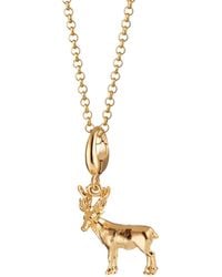 Lily Charmed - Plated Christmas Reindeer Charm Necklace - Lyst