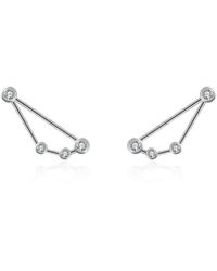 Genevieve Collection - Capricorn Zodiac Constellation Earring 18K & Diamond - Lyst