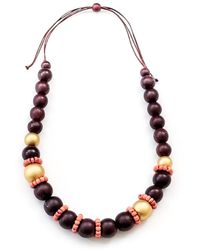LIKHÂ - Pompa Statement Necklace, Wine - Lyst