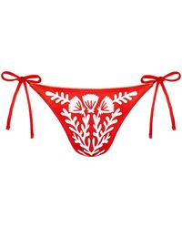 Jessie Zhao New York - Coral Garden Reversible Tie Side Bottom - Lyst