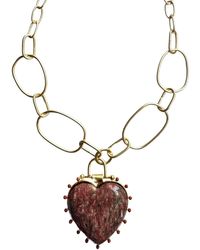 Rare Matters Jewelry - Luxe Jasper Beaded Heart Pendant Necklace - Lyst