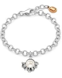 Unaloe - Pearl Charm Bracelet For – Ocean-Inspired Sterling Jewelry - Lyst