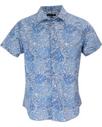 lords of harlech - Scott Coral Shadow Shirt - Lyst