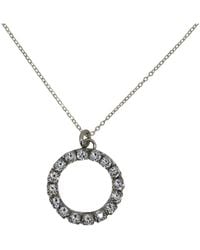 Vickisarge - Neutrals The Clear Hoop Necklace - Lyst