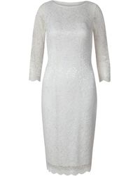 Alie Street London - Katherine Wedding Lace Shift Dress In Ivory - Lyst