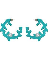 Gissa Bicalho - Handmade Hoop Coral And Pearl L - Lyst