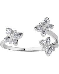 BLOOMTINE | Earth Angel HQ - Enchanting Flutterfly Sterling Trio Butterfly Ring - Lyst