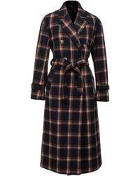 Smart and Joy - Double Breasted Checks Coat - Lyst