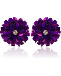 PINAR OZEVLAT - Blossom Studs Purple - Lyst