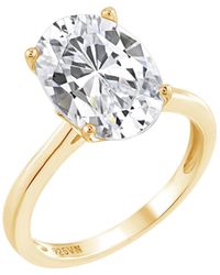 Diamonbliss - Five Carats Oval Cut Solitaire Cocktail Ring - Lyst