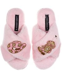 Laines London - Classic Laines Slippers With Cowgirl Hat & Cowgirl Boots Brooches - Lyst