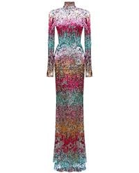 Lily Phellera - Aquadiastrella Sequinned Maxi Evening Gown - Lyst