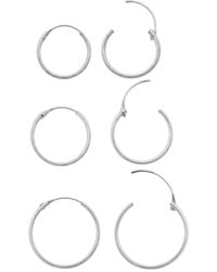 Spero London - Sterling Essential Hoop Earrings Set - Lyst