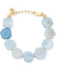 Kybele Studio - Ocean Bliss Bracelet With Hexagonal Aquamarine - Lyst