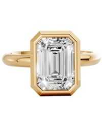 Aya Fine Jewelry - Minimalist 3.01 Ct Emerald Cut Lab Diamond Solitaire Promise Ring - Lyst