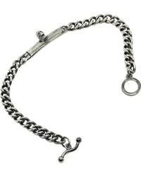 Tg-Jewellery by Tamara Gervasio - Skull Plate Bracelet – Sterling, Handmade Round Curb Chain, T-Bar Clasp - Lyst