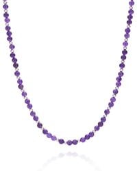 Nellou Jewellery - Jewel Bead February Birthstone Necklace Sterling - Lyst