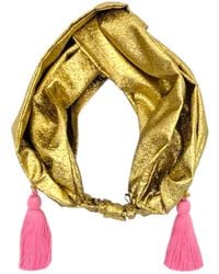 Julia Clancey - Golden Snazzy Tassel Turban Twist - Lyst