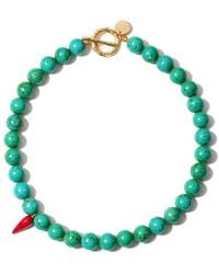 Kybele Studio - Oceana Heat Necklace With Stone & Glass Chili Pepper - Lyst