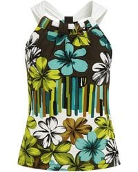 Conquista - Floral Halter-Neck Printed Top - Lyst