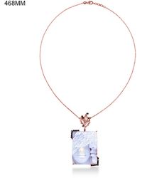 Artisan - Shell Cameo & Diamond Pendant Necklace - Lyst