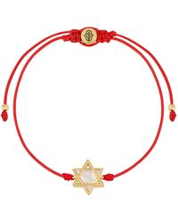 Karma and Luck - Divinely Blessed Mother Of Pearl Star Of David String Bracelet - Lyst