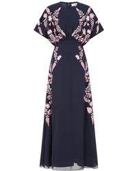 Frock and Frill - Sienna Floral Embroidered Maxi Dress - Lyst