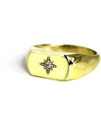 VicStoneNYC Fine Jewelry - Natural Diamond Polaris Star Signet Ring - Lyst