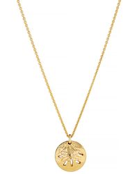 Posh Totty Designs - Plated Curved Sand Dollar Necklace - Lyst