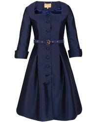 Santinni - 'Spencer' Silk & Wool Dress - Lyst