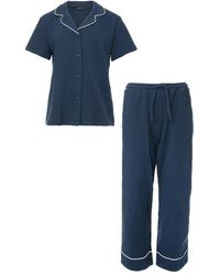 Pretty You London - Luxury Suite Waffle Short & Shirt Trouser Set - Lyst