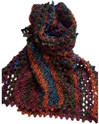 Springmoonatelier - Handmade Knitted Multicolored Winter Scarf - Lyst