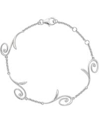 Lucy Quartermaine - Solid Sterling Q Bracelet - Lyst