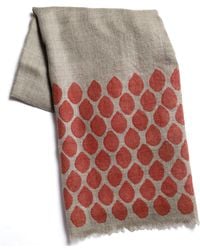 Babs Boutique NYC - Neutrals Cashmere Hand Block Printed Scarves - Lyst