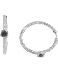 Claire Hill Designs - Lapis Lazuli Lichen Branch Large Hoops - Lyst