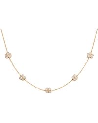 Lily Flo Jewellery - Diamond Cube Station Necklace - Lyst