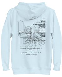Anchor and Crew - Sky Gustatory London Coffee Scene Cotton Blend Embroidered Hoodie - Lyst