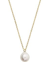 Ora Pearls - Pearl Fine Chain Necklace - Lyst